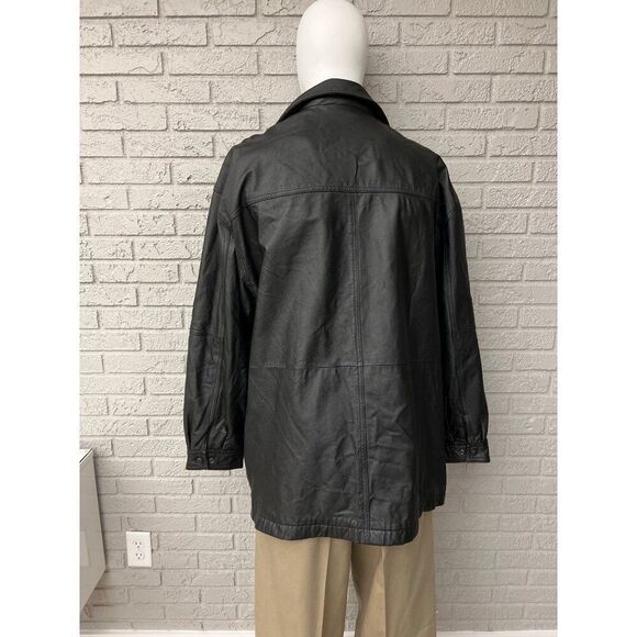 Wilsons Leather Experts Men Black Leather Jacket Size XL - Picture 2 of 14